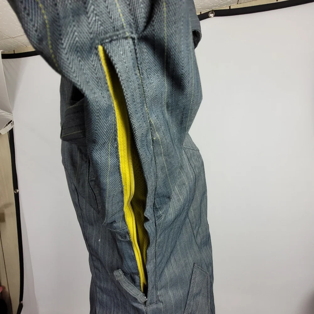 Columbia Gray Yellow Striped Ski Snowboard Coat Size Small In Women's